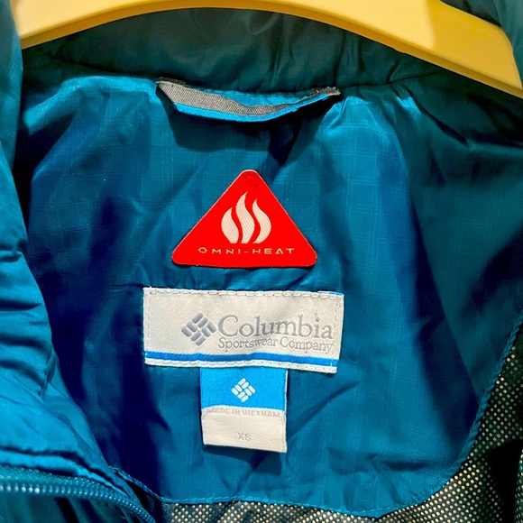 Columbia Down Full-Zip Jacket Size XS, Teal color - Picture 3 of 7